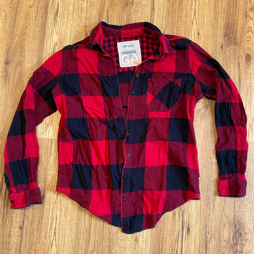 Garage Buffalo Plaid Boyfriend Flannel